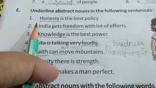 E Underline abstract nouns in the following sentencespart 4 [upl. by Patti]