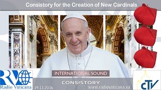 Consistory for the creation of new cardinals [upl. by Urson]