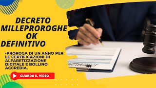 Decreto Milleproroghe scuola Alfabetizzazione digitale ATA un anno di tempo per adeguarsi [upl. by Llenna]