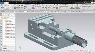 Bench Vise Clamping Morsa NX Siemens Parte 01 de 06 [upl. by Atiraj]