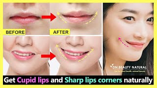 Get Cupid Lips amp Sharp Lips Corners  Lift downturned mouth corners  Fix uneven lips corners [upl. by Livia651]