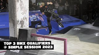 SIMPLE SESSION 2023 – TOP 3 BMX QUALIFIERS [upl. by Morocco]