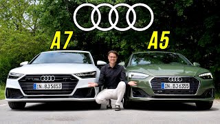 Audi A5 vs Audi A7 comparison REVIEW of the most beautiful Audi Sportbacks [upl. by Nannette]