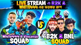 White444 amp Vincenzo Squad vs B2K amp Bnl Full Squad most insane match😡 Reaction By JR ARIF FF [upl. by Ashmead]