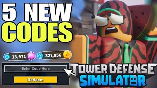 NEW TOWER DEFENSE SIMULATOR CODES 2024 JANUARY  TDS CODES  TDS CODE [upl. by Turmel]