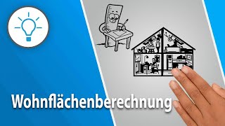 Wohnflächenberechnung einfach erklärt explain it simple  Erklärvideo [upl. by Reffotsirhc]