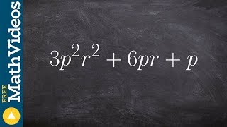 Factoring a monomial from a trinomial [upl. by Ardnusal]