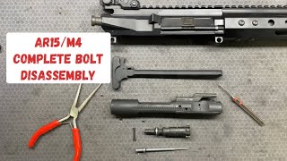 Step by step AR15M4 bolt disassembly [upl. by Ellehsar]