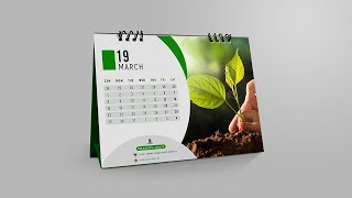 Professional Photo Desk Calendar Design  Photoshop Tutorial [upl. by Binah890]