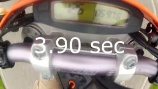 KTM EXC R 530 MOTARD  0100 KMH TEST  060 mph [upl. by Akinahc779]