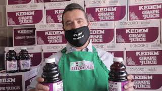 Kedem Grape Juice for Masbia  Elan Kornblum of Great Kosher Restaurants [upl. by Airdnaxila]