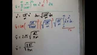 Quantum Statistics 32 b  Average Speed  Maxwell Boltzmann Distribution 23 [upl. by Zelikow]