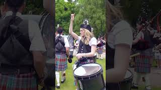 Strathisla pipeband playing Mairis Wedding on the march at 2024 Gordon Castle Games shorts [upl. by Sluiter845]