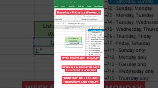 Fill Weekends only Dates in Excel with the workday Function [upl. by Ttirrej]