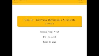 Cálculo 3 Matemática Aula 16  Atendimento [upl. by Horsey]