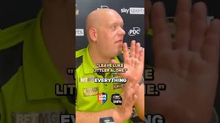 Michael van Gerwen clashes with reporter over Luke Littler coverage 👀🗣️ [upl. by Mungam]