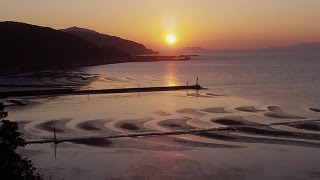 有明海 御輿来海岸の夕陽 Sunset in Ariake Sea  Shot on RED EPIC [upl. by Enyahc277]