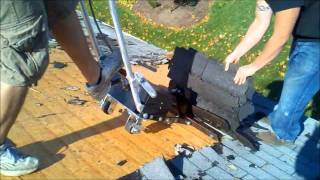 Pneumatic powered roof shingle stripper RapidRoofRemoverCom [upl. by Blount]