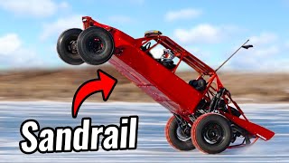 Sandrail Wheelies on Ice with Studded Tires [upl. by Kacerek]