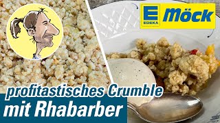 Profitastisches Rhabarber Crumble  EDEKA Möck  profiderek [upl. by Ahsead]