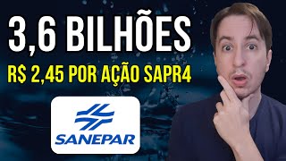 Sapr4 Sanepar Indenização Gigante Entenda o Fato Relevante  Sapr11 [upl. by Quiteri689]