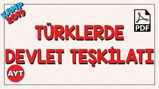 Türklerde Devlet Teşkilatı  AYT Tarih [upl. by Nalepka307]