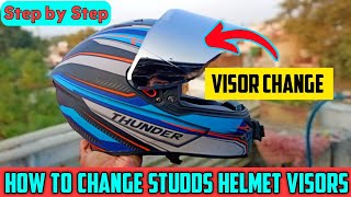 How to Change STUDDS Thunder Helmet Visors🔥Step by Step studdshelmet visorchange [upl. by Glaser]