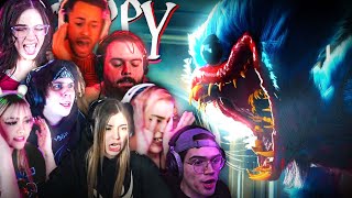 STREAMERS REACCIONAN a la APARICIÓN DE HUGGY WUGGY EN POPPY PLAYTIME 3 [upl. by Ettezel]