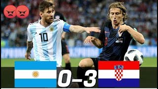 Argentina vs Croatia 0  3 World Cup 2018 [upl. by Dryfoos]