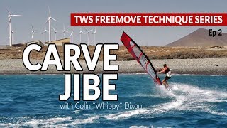 Episode 2 Carve jibe how to gybe jibing tips technique tutorial windsurfing [upl. by Urbanna]