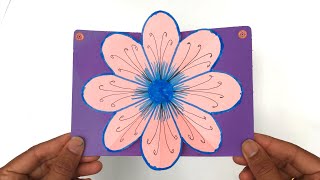 Flower Popup Card  DIY Tutorial by Paper Folds  973 [upl. by Yeldar822]