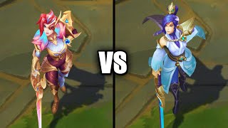 Dragonmancer Fiora vs Soaring Sword Fiora Skins Comparison League of Legends [upl. by Asset]