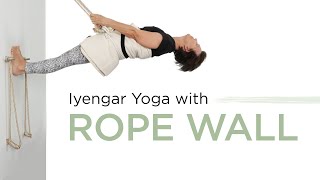 Rope Wall Yoga Iyengar with Kathy Cook [upl. by Llemor]