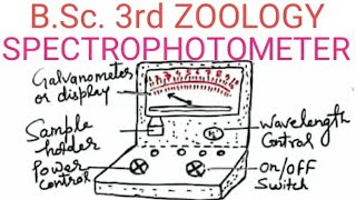 Spectrophotometer  BSc3rd Zoology Part1st  Introduction  Law  Principle  Images [upl. by Lennox641]