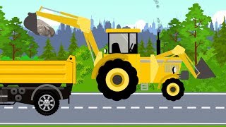 Tractor or Excavator or Bulldozer  What vehicle Construction machinery for children  cartoon [upl. by Irak951]