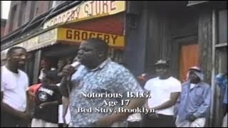 Biggie Smalls Freestyle On Street Corner Very Rare [upl. by Anairuy]