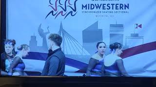 Illinois Synchronized Skating Team at the Midwestern Synchronized Skating Sectional in Wichita [upl. by Yeltihw506]