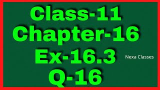 Ex163 Q16 Class 11  Probability  NCERT Math  Q16 Ex 163 Class 11 Math Class 11 Ex 163 Q16 [upl. by Hammock]