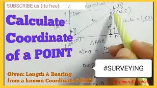 Coordinate System in SurveyingConceptTheory Calculation of Easting and Northing [upl. by Katha]