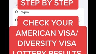 Step by Step How to Check Your American LotteryDV 2024 Results amp How to Know if You Win dv2024 [upl. by Nerradal]