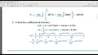 02exercices avec solution théorie du Signal DS Fourier et calcul dénergie et puissance [upl. by Derna]