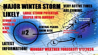 Major Winter storm likely Potential exist for two high impact storms Heavy snow Active times [upl. by Eelyek]