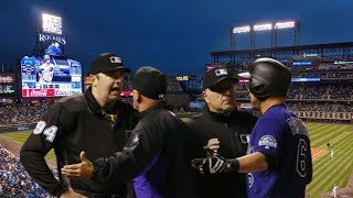 Umpire WHIFFS a call that would have won the game for the Rockies [upl. by Oona]