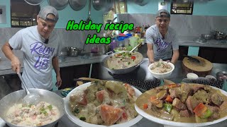 PORK with mushroom sauce and Chicken Pastel  Holiday recipe ideas [upl. by Nabalas]