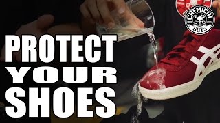 How To Make Your Shoes Waterproof  Detailing Tips amp Tricks  Chemical Guys Fabric Guard [upl. by Verdha]