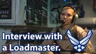 Interview with a female Aircraft Loadmaster 1A2X1 in the Air Force [upl. by Iek439]