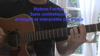 Sans contrefaçon Mylene Farmer  reprise acoustique guitare  cover 1988 [upl. by Aned791]