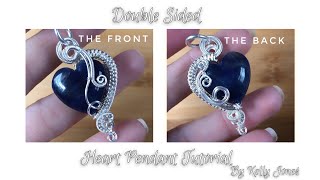 Double sided heart pendant tutorial by Kelly Jones [upl. by Snow663]