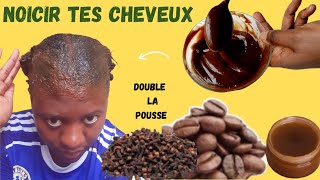 COMMENT NOIRCIR LES CHEVEUX BLANCS AVEC DU CAFÉ amp GIROFLE [upl. by Storfer]