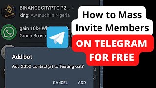 How to Mass Invite Members on Telegram For FREE [upl. by Knah]